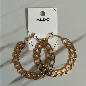 Aldo Gold Chunky Chain Earrings